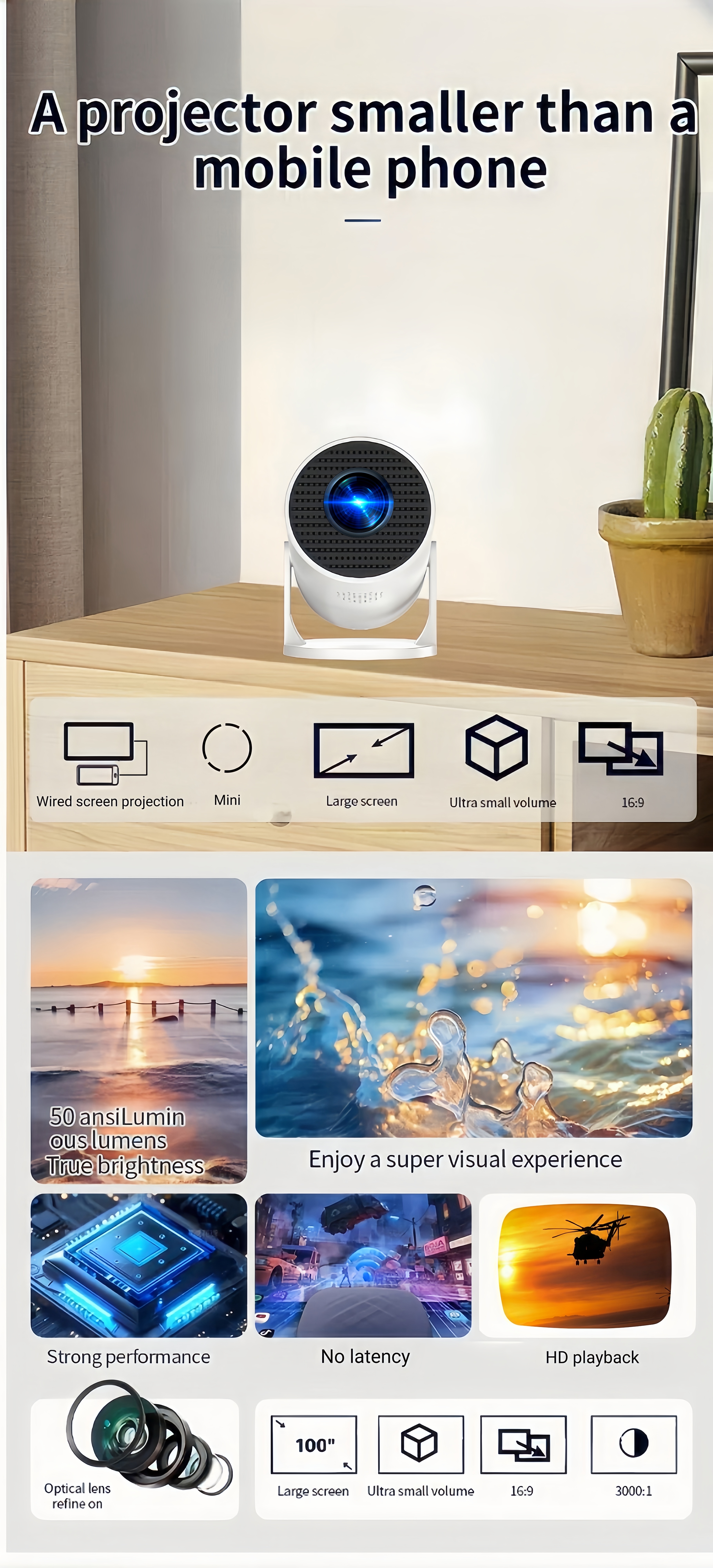 Power Bank Projector HY200